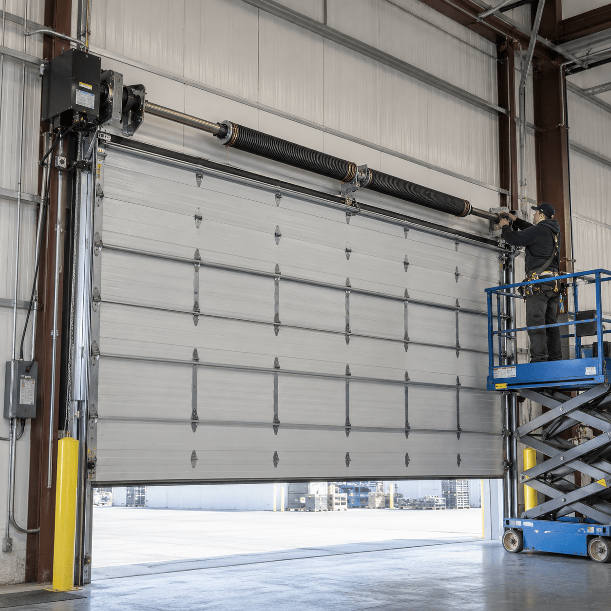 Commercial Garage Doors South Houston TX heavy duty spring system for commercial overhead door