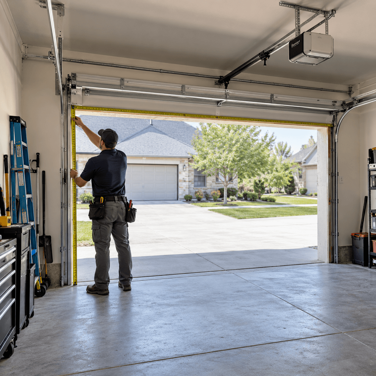 Garage Door Installation South Houston TX measuring garage door opening width height headroom sideroom and backroom