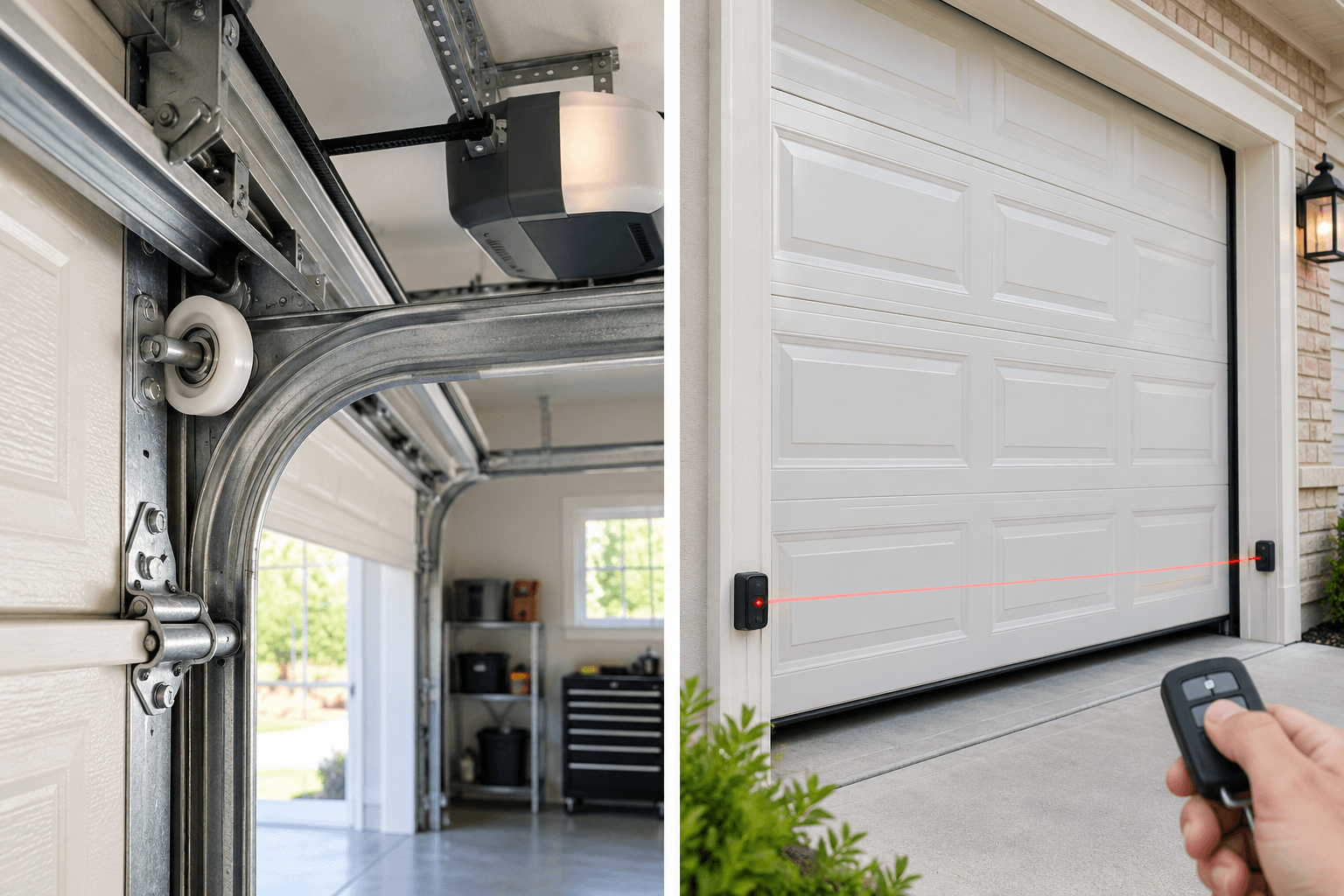 Residential garage door safety sensors and secure automatic closing system in South Houston TX